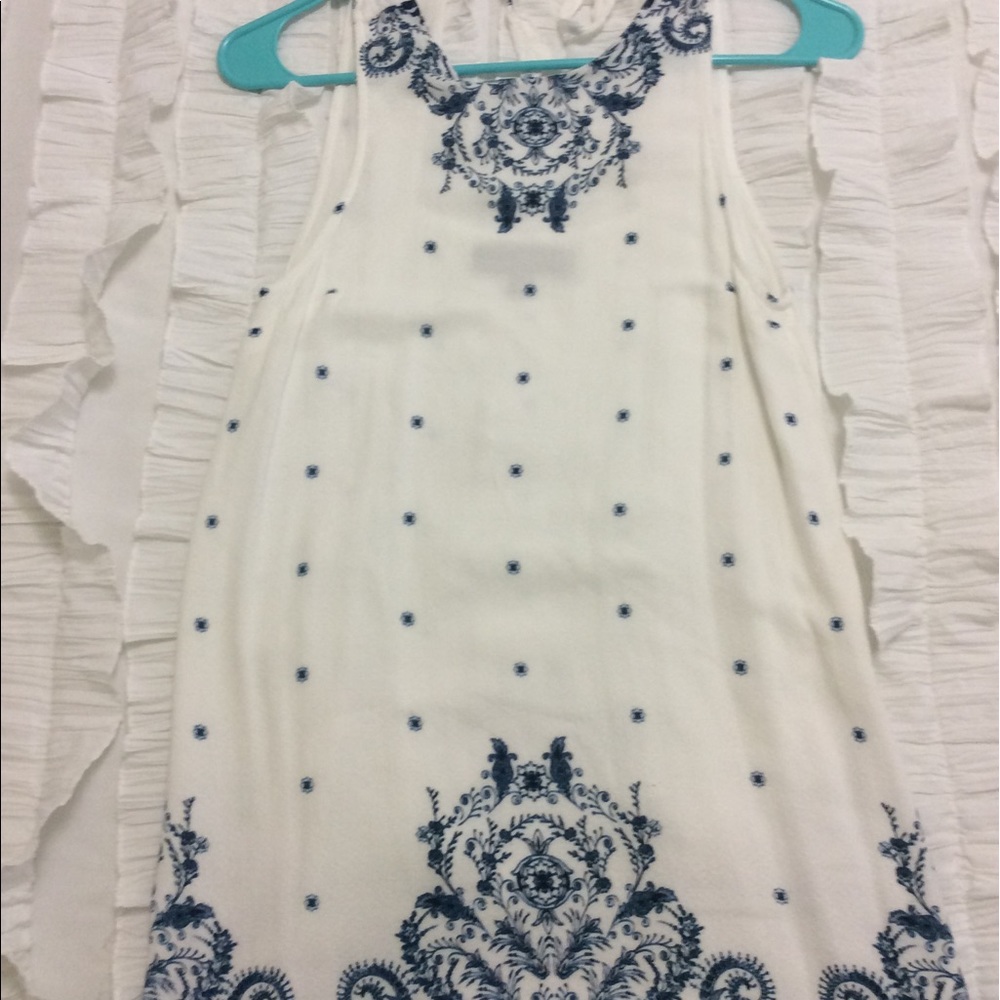 White shift dress